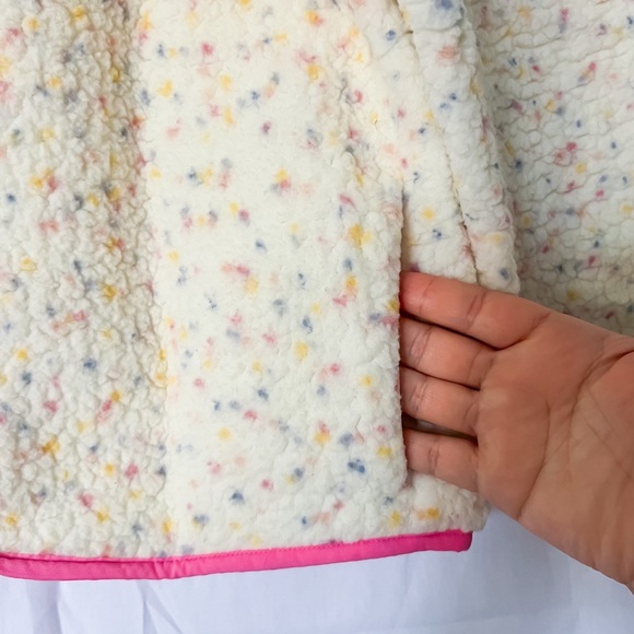 Old Navy Girls Cozy Sherpa Printed Zip-Front Jacket - Confetti, Size XL (14-16) - Picture 6 of 10